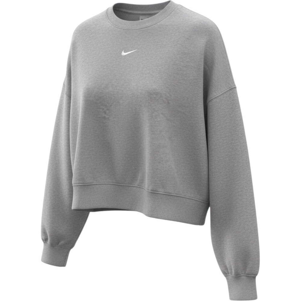 NWT Nike Phoenix Fleece Oversized Crewneck Sweatshirt Grey Heather Women's Large